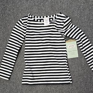 Persnickety Black and White Striped Long Sleeve Tee